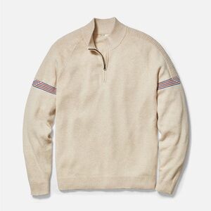 Marine Layer Archive Big Bear Quarter Zip Sweater mens size L